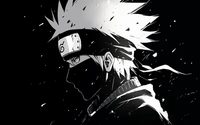 Masked Ninja Profile in Monochrome HD Wallpaper