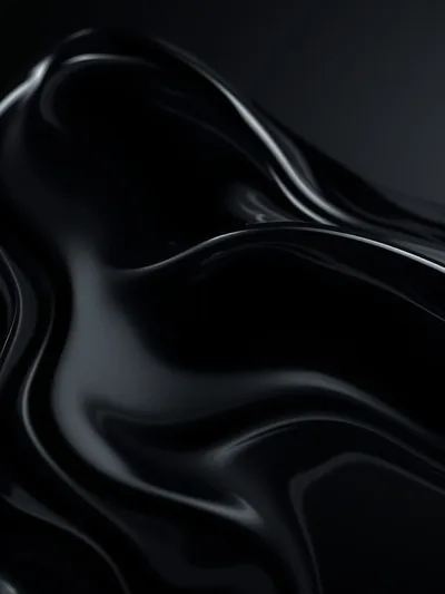 Liquid Black Glass Surface HD Phone Wallpaper