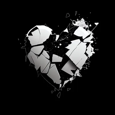 Shattered Black Heart