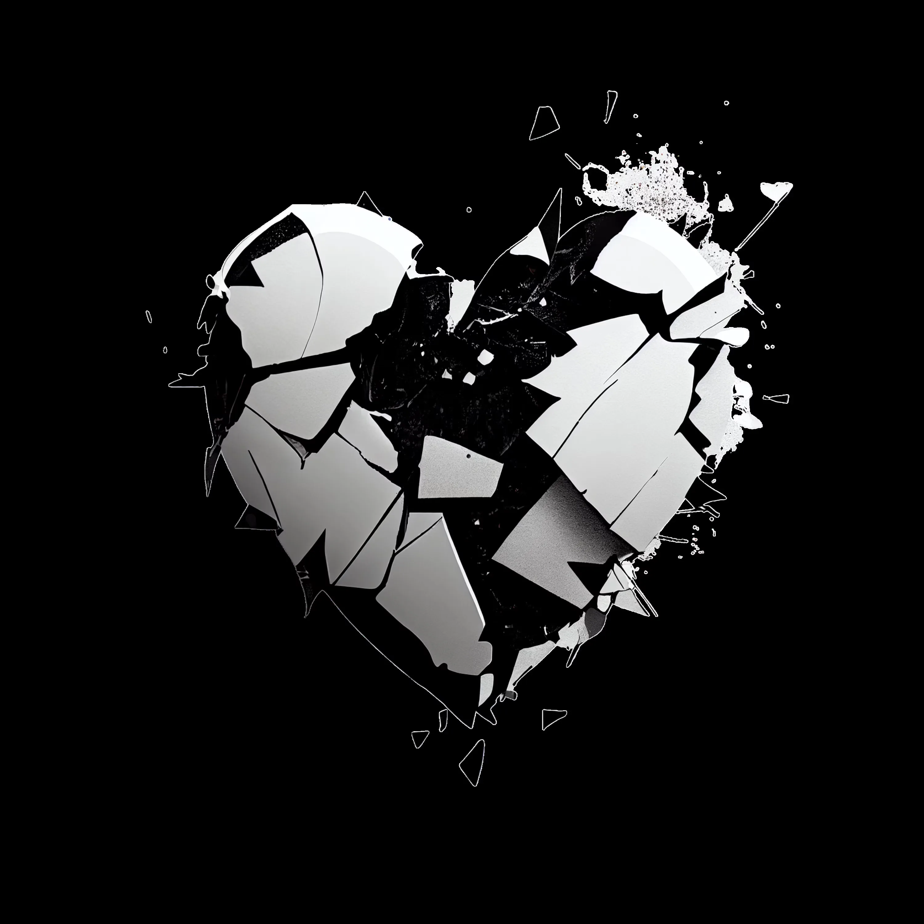 Shattered Black Heart