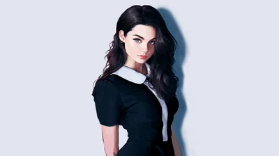 Wallpaper Black Hair Digital Art Girl, Digital Art, Art, Drawing, Painting, Background