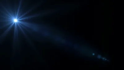 Single Blue Star Flare in the Dark HD Wallpaper