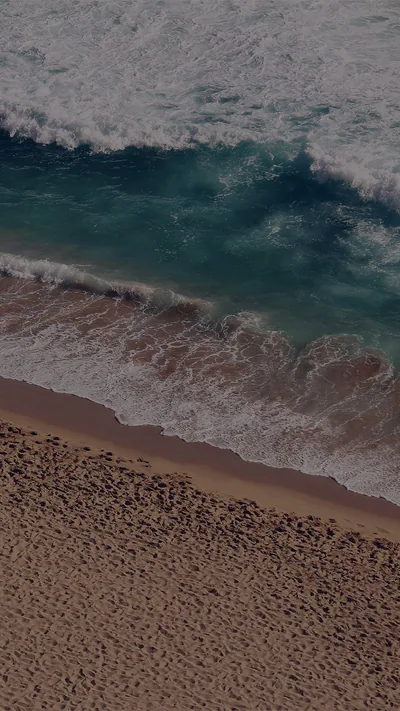 Beach Wave Coast Nature Sea Water Summer Dark iPhone Wallpaper