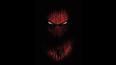 Red Spider Face Mask In Black Background HD Badass Wallpapers