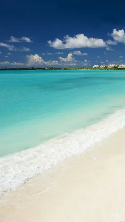 Morning Calm Beach Shiny Ocean View iPhone Wallpaper