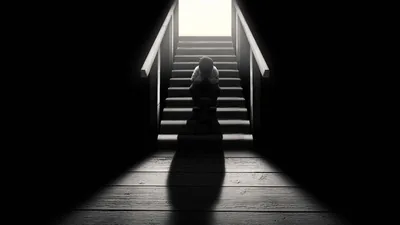 Staircase Out of a Dark Basement HD Wallpaper
