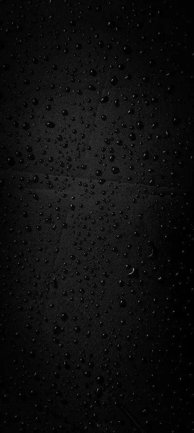 Water Droplets on Black Glass HD Phone Wallpaper