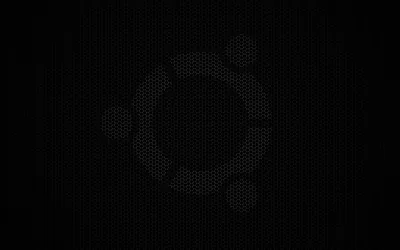 Faint Ubuntu Logo on Dark Mesh HD Wallpaper