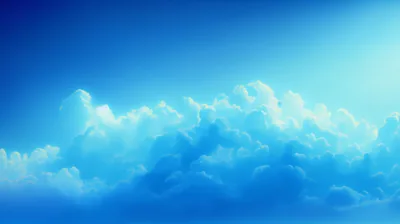 Glowing Clouds in Deep Blue HD Wallpaper