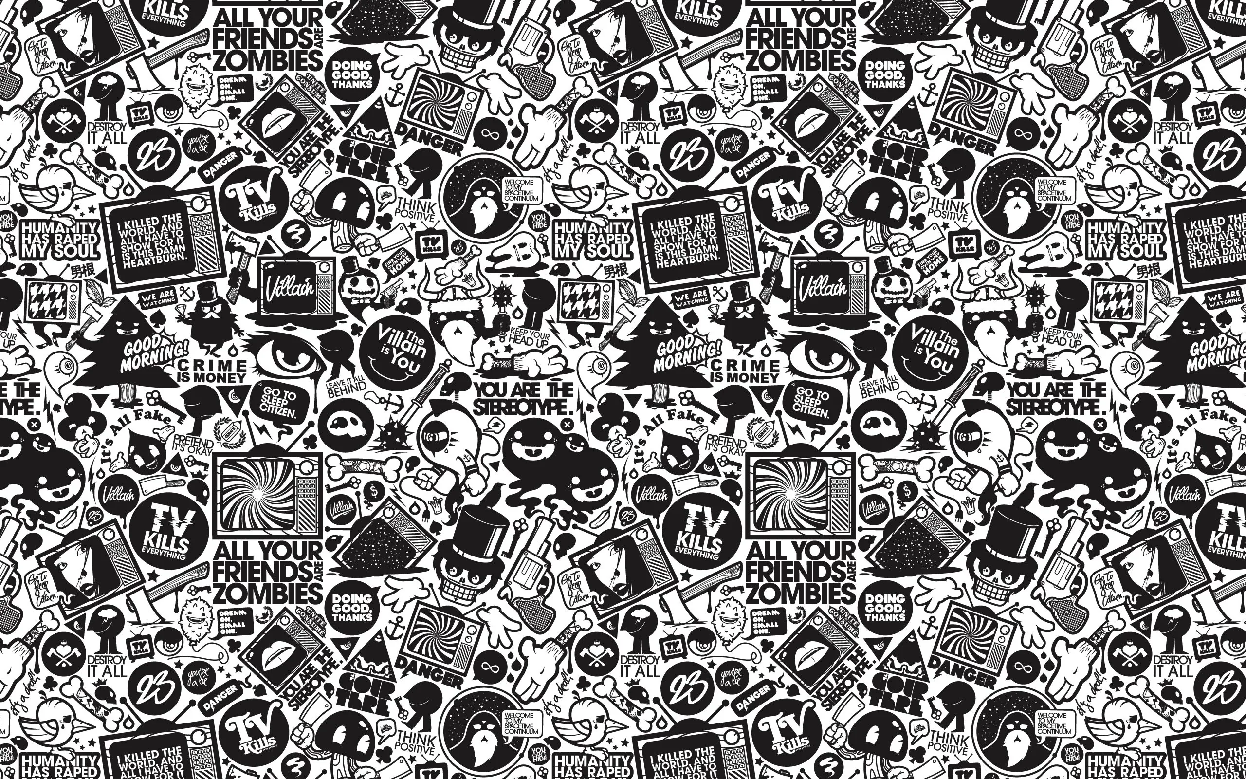 Pattern Wallpaper Tumblr Black And White