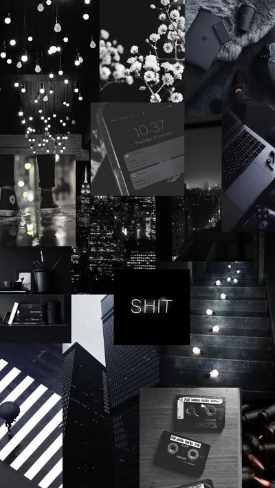 Wallpaper iphone black aesthetic
