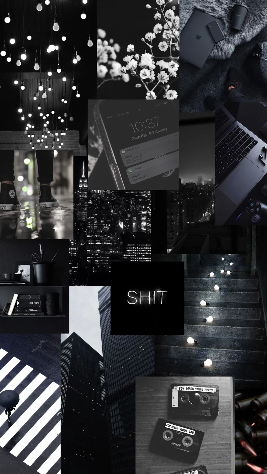 Wallpaper iphone black aesthetic