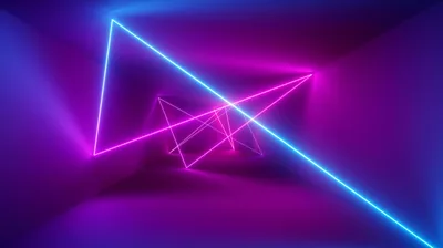Crossed Laser Beams in a Purple Room HD Wallpaper