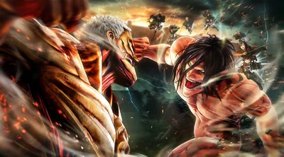 Armored Titan Grabbing a Rival HD Wallpaper