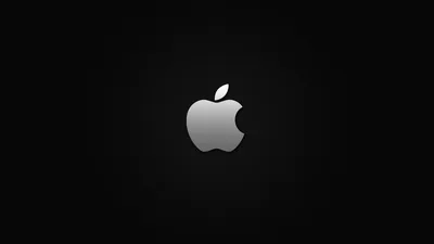 Glowing Apple Logo Centred on Black HD Wallpaper