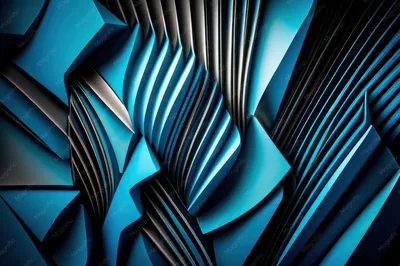 Blue Black Pattern Wallpaper