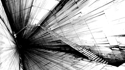 Radial Line Burst in Black and White HD Wallpaper