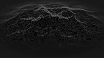 Dark Wireframe Mountain Mesh HD Wallpaper
