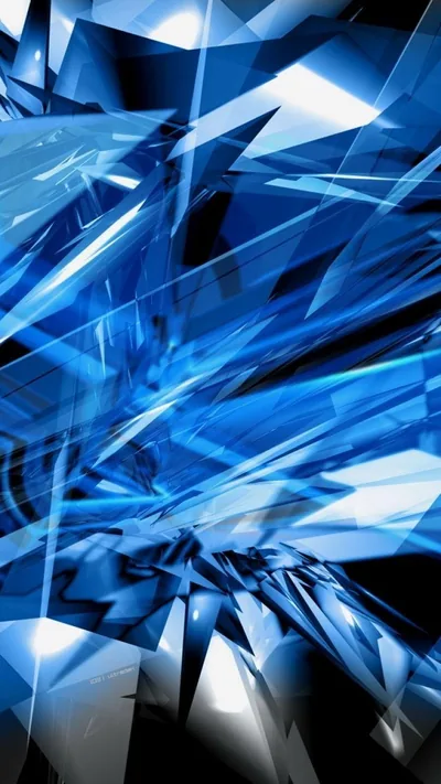 Black blue shards wallpaper HD Wallpaper