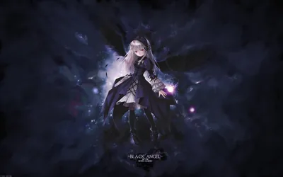dark angel on a gloomy background