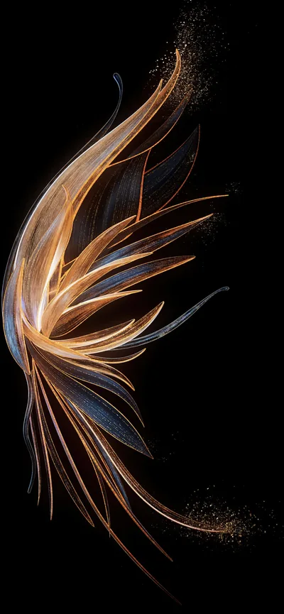 Honor Gt Stock Wallpaper Golden Wings Abstract Fan Favorite Desktop Wallpapers
