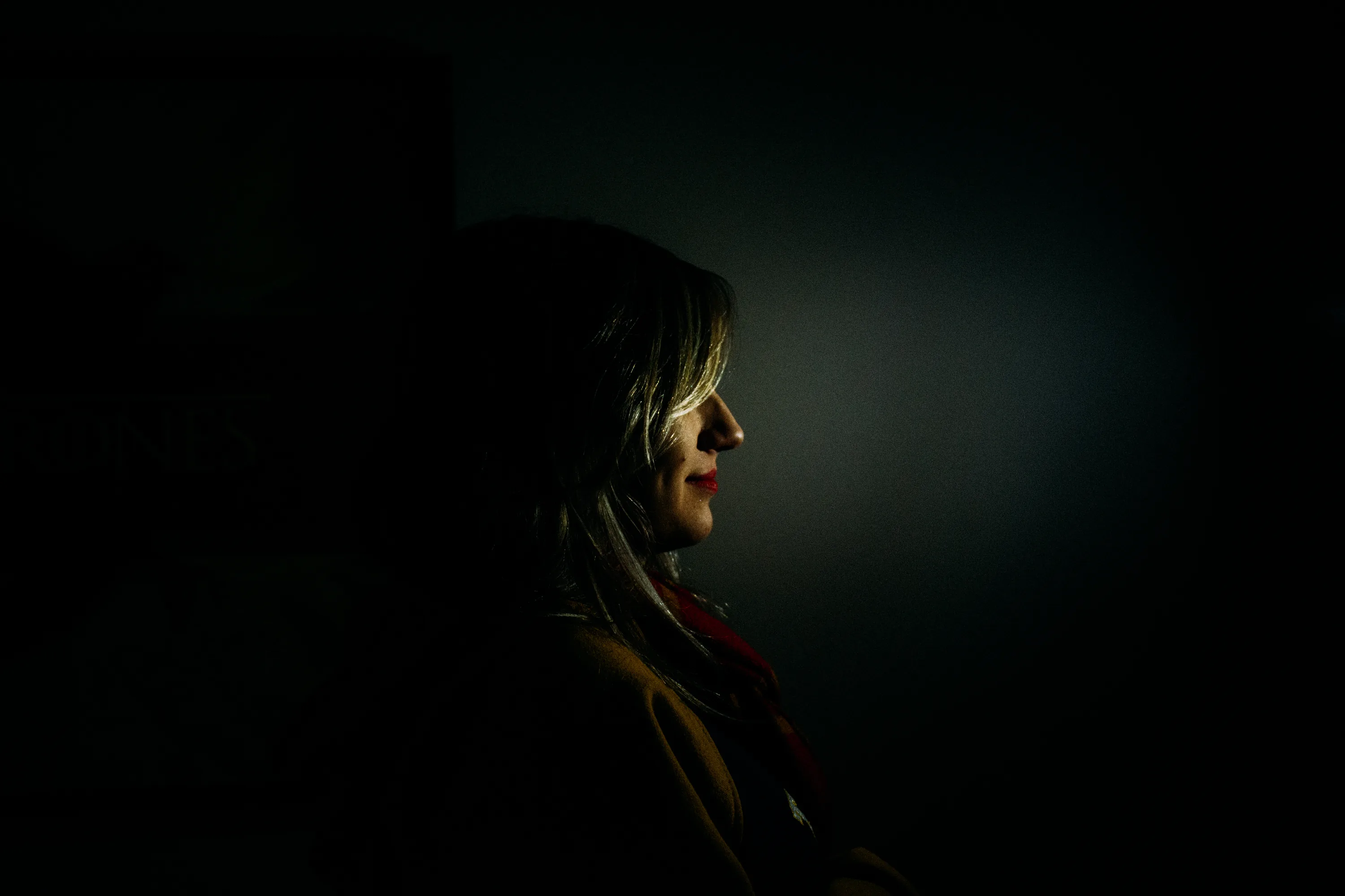 Free Images light, girl, woman, night, dark, shadow, darkness, black, side view, smil