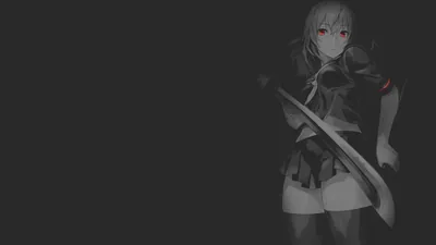 Anime Girl with a Scythe in Shadow HD Wallpaper