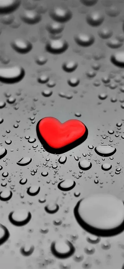 Red Drop Heart iPhone Wallpapers