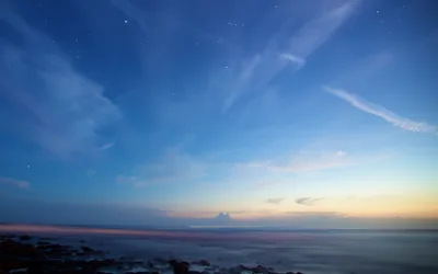 Twilight Sky over a Calm Sea HD Wallpaper