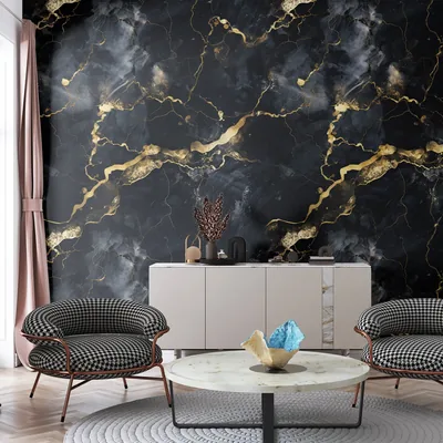 Black and Gold Marble Wallpaper