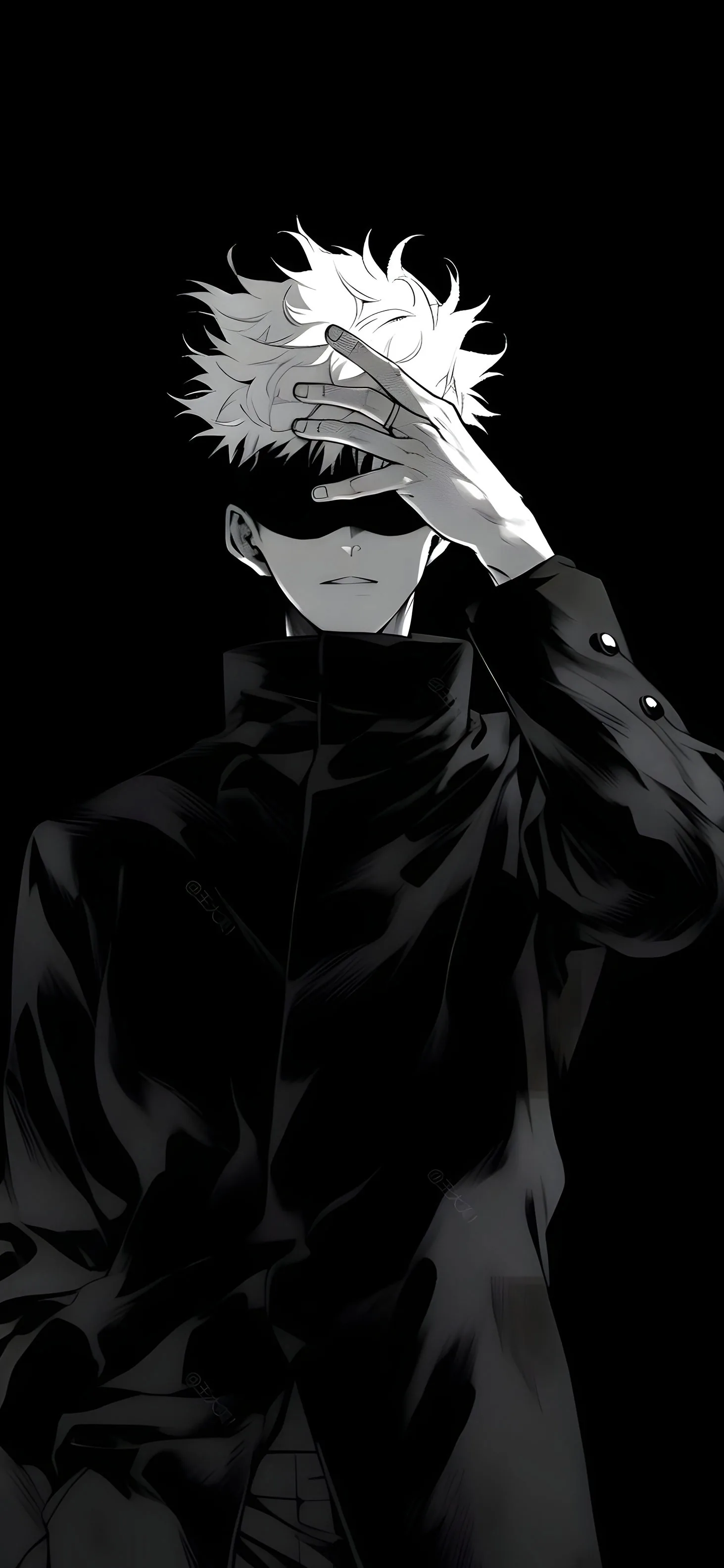 Jujutsu Kaisen Satoru Gojo Black & White Wallpapers Wallpapers Clan