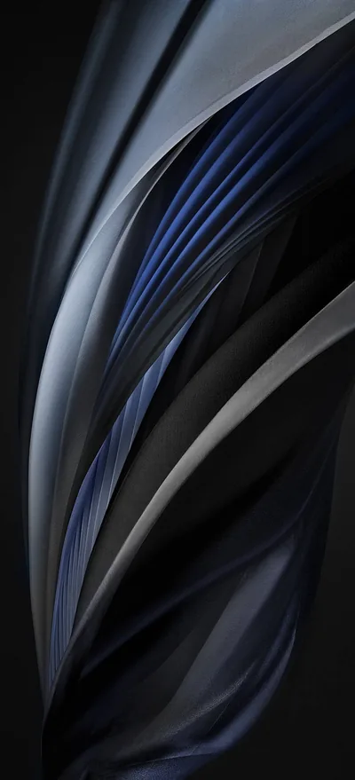 Blue Silk Strands on Black HD Phone Wallpaper