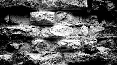 Old Brick Wall Black And White 4K UHD Wallpaper for UltraHD Desktop and TV Dual Monit