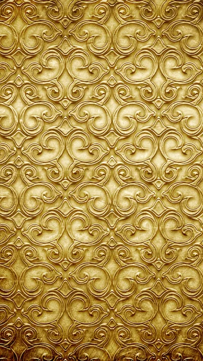 Carved Gold Scrollwork Panel HD Phone Wallpaper