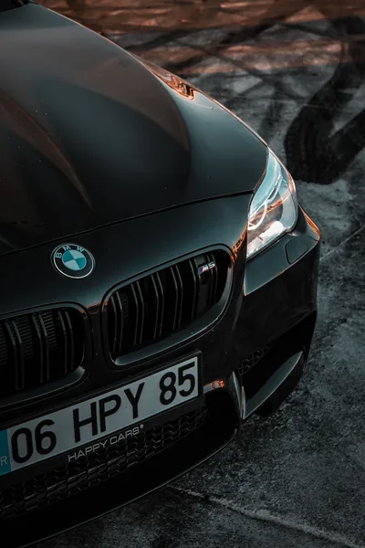 Close up of Black BMW M5 Free Stock Photo