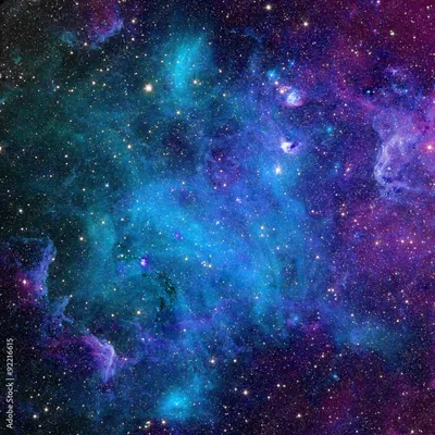 Blue Nebula in a Violet Star Field HD Wallpaper