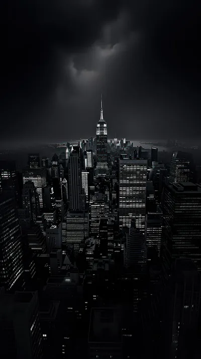 Black wallpaper city architecture metropolis
