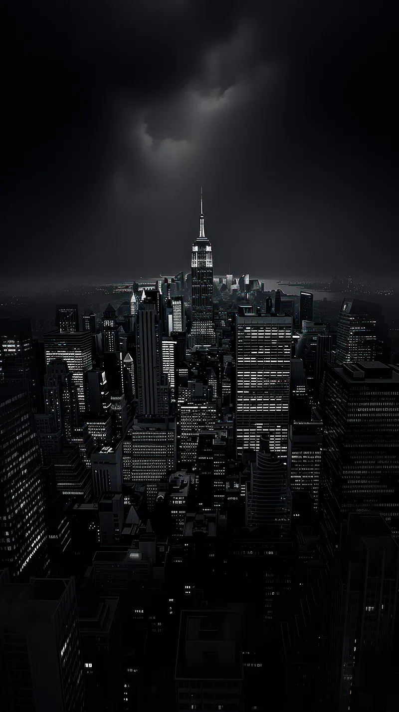Black wallpaper city architecture metropolis