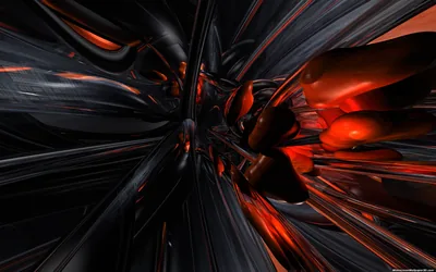 Red Light Through Black Shards HD Wallpaper