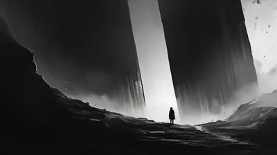 Faint Grid on Deep Black HD Wallpaper