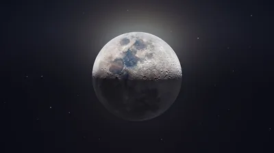 Detailed Moon Astrophotography on Black HD Wallpaper