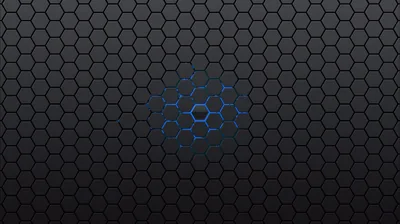 Hexagon Grid with Blue Cells HD Wallpaper