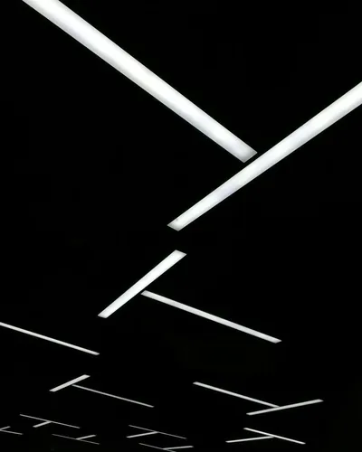 White Neon Tubes in a Dark Room HD Phone Wallpaper
