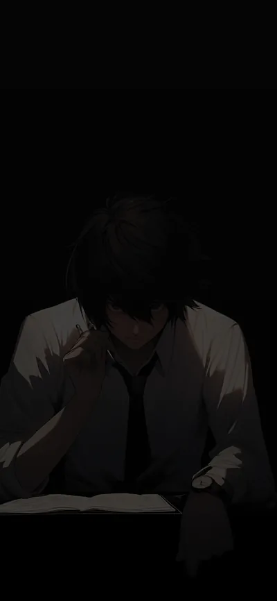 Death Note L Black Art Wallpapers Dark Anime Wallpapers iPhone
