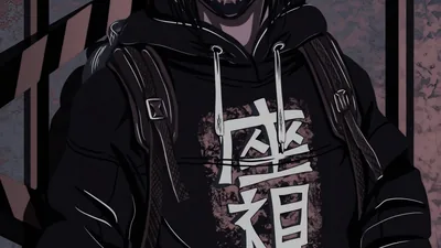 Wallpaper Dark Anime Badass Boy, Anime, Anime Art, Cartoon, Sleeve