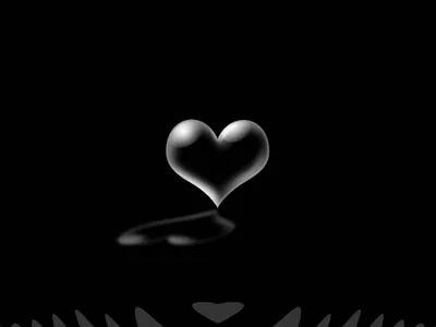 Chrome Heart Floating on Black HD Wallpaper