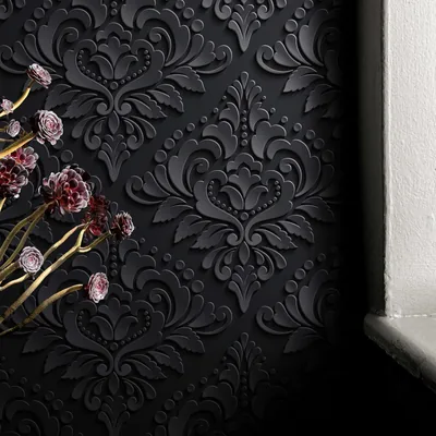 Black Vintage Wallpaper Pattern