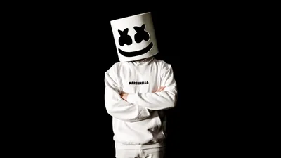 Marshmello Wallpaper 4K, Monochrome, American DJ