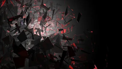 Shattered Glass with Red Light HD Wallpaper