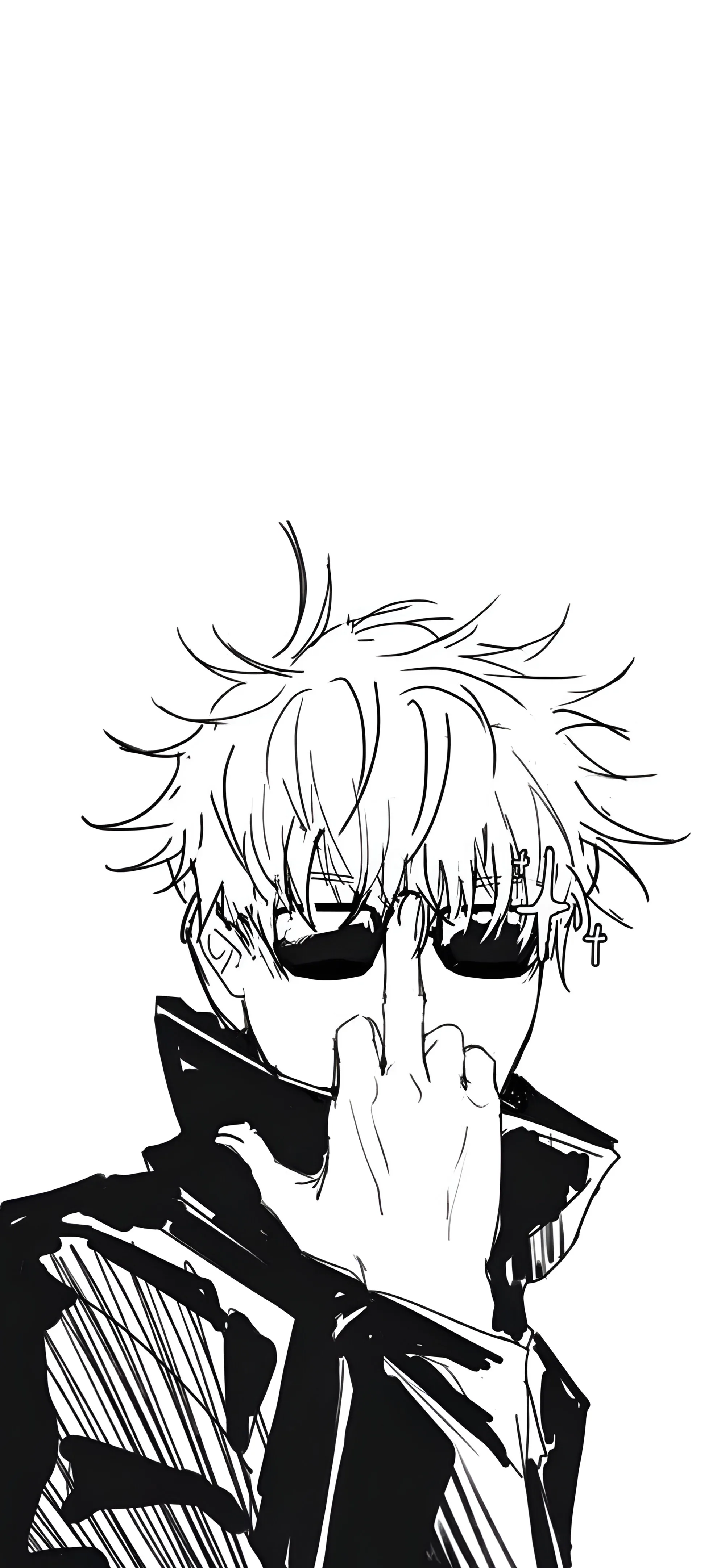 Gojo Satoru Black and White Wallpapers JJK Art Wallpapers HD